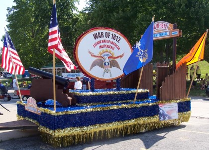 Illinois Society of the WAr of 1812 float
